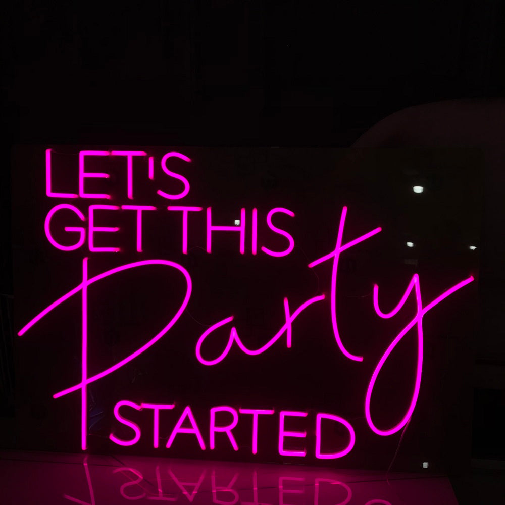 Let's Get This Party Started Neon Signs Led Neon Light Party Decoration