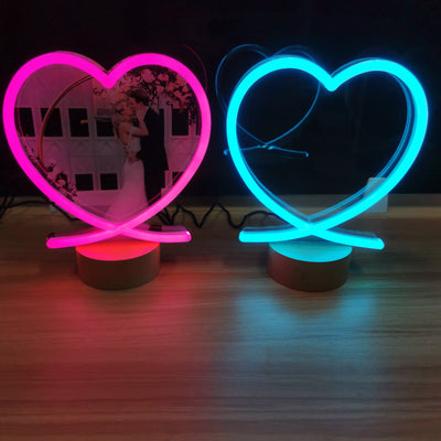 Custom Neon Lamp Photo Stand