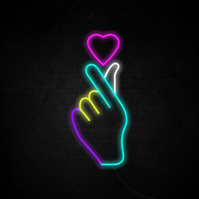 Finger Heart Neon Signs Led Neon Lighting