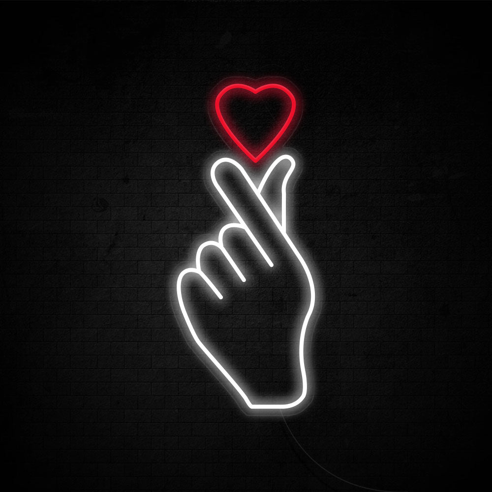 Finger Heart Neon Signs Led Neon Lighting