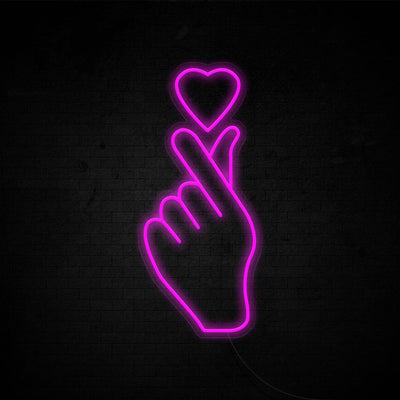 Finger Heart Neon Signs Led Neon Lighting