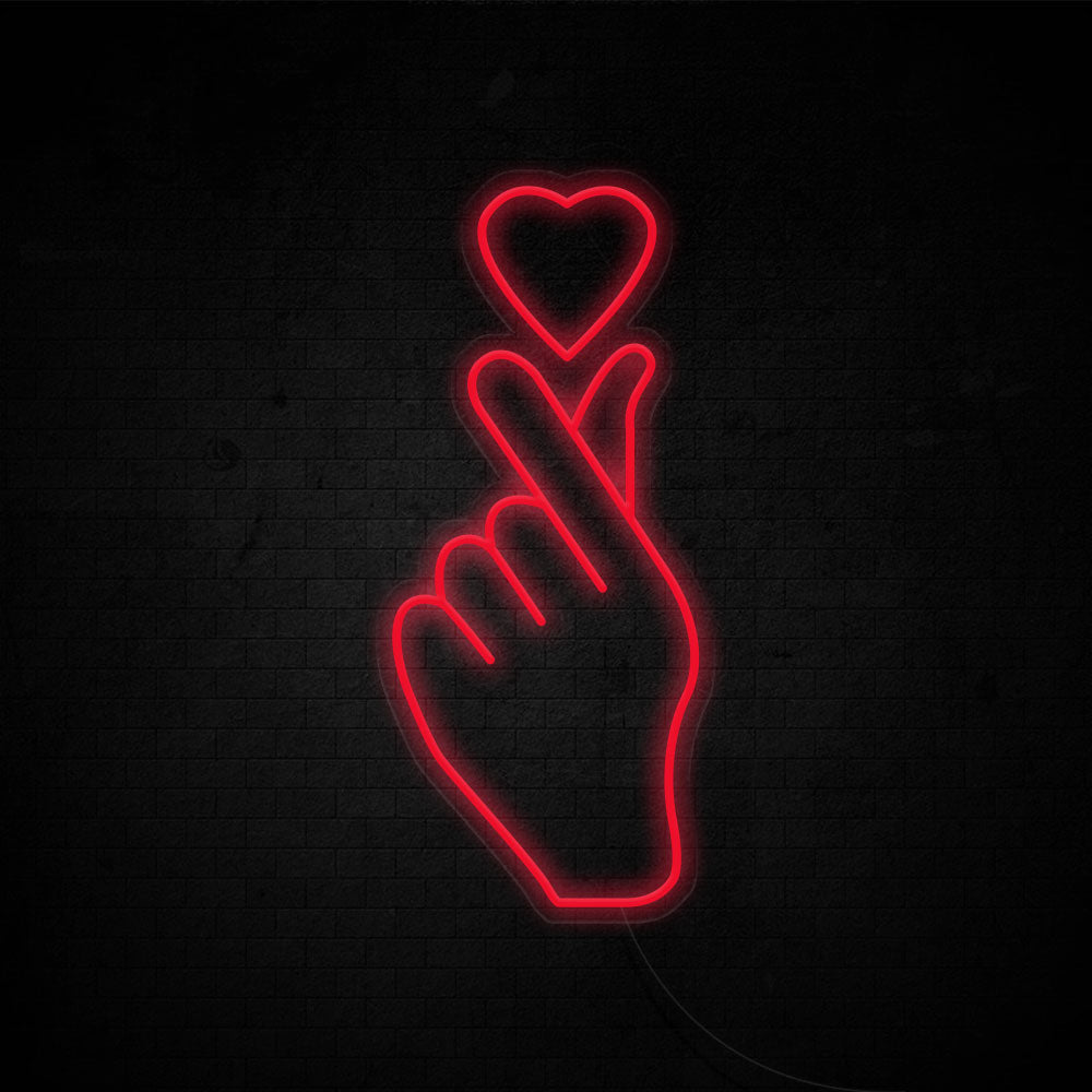 Finger Heart Neon Signs Led Neon Lighting