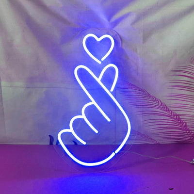 Mini Finger Heart LED Neon Signs Led Neon Lighting