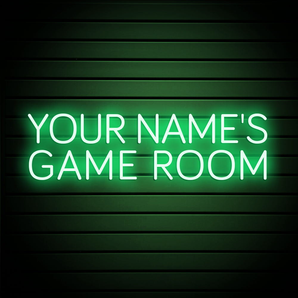 YOUR NAME'S GAME ROOM Neon Signs Custom Game Room Neon Sign