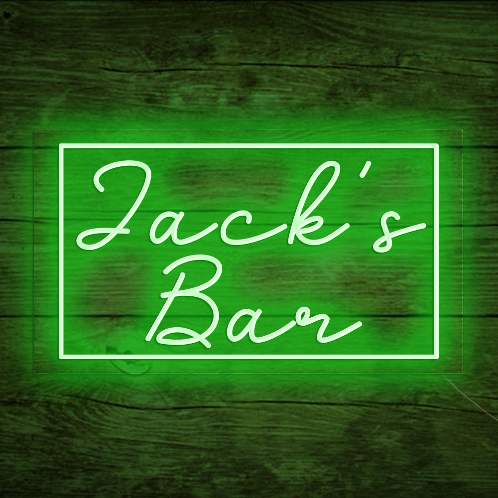 Jack's Bar Neon Signs Led Neon Light Custom Neon Bar Sign with Name