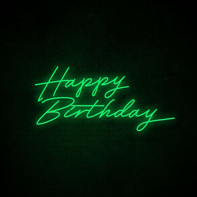 Happy Birthday Neon Sign Tow Line Led Neon Light Party Decoration