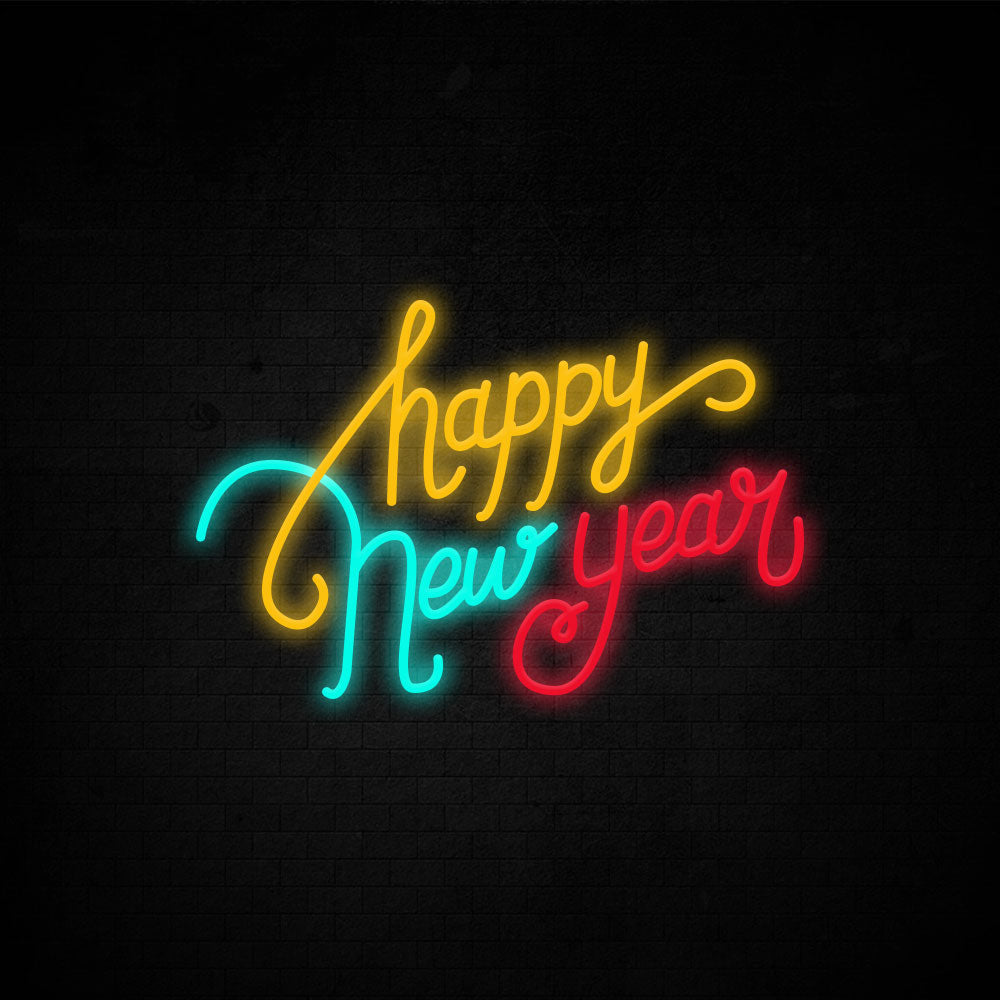 Happy New Year Neon Signs Led Neon Light Party Decoration