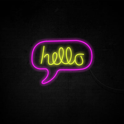 Hello Neon Signs Led Neon Light Room Decoration