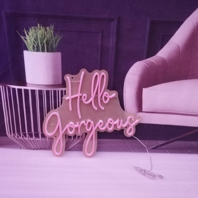 Hello Gorgeous Neon Signs Led Neon Light Beauty Salon Decoration