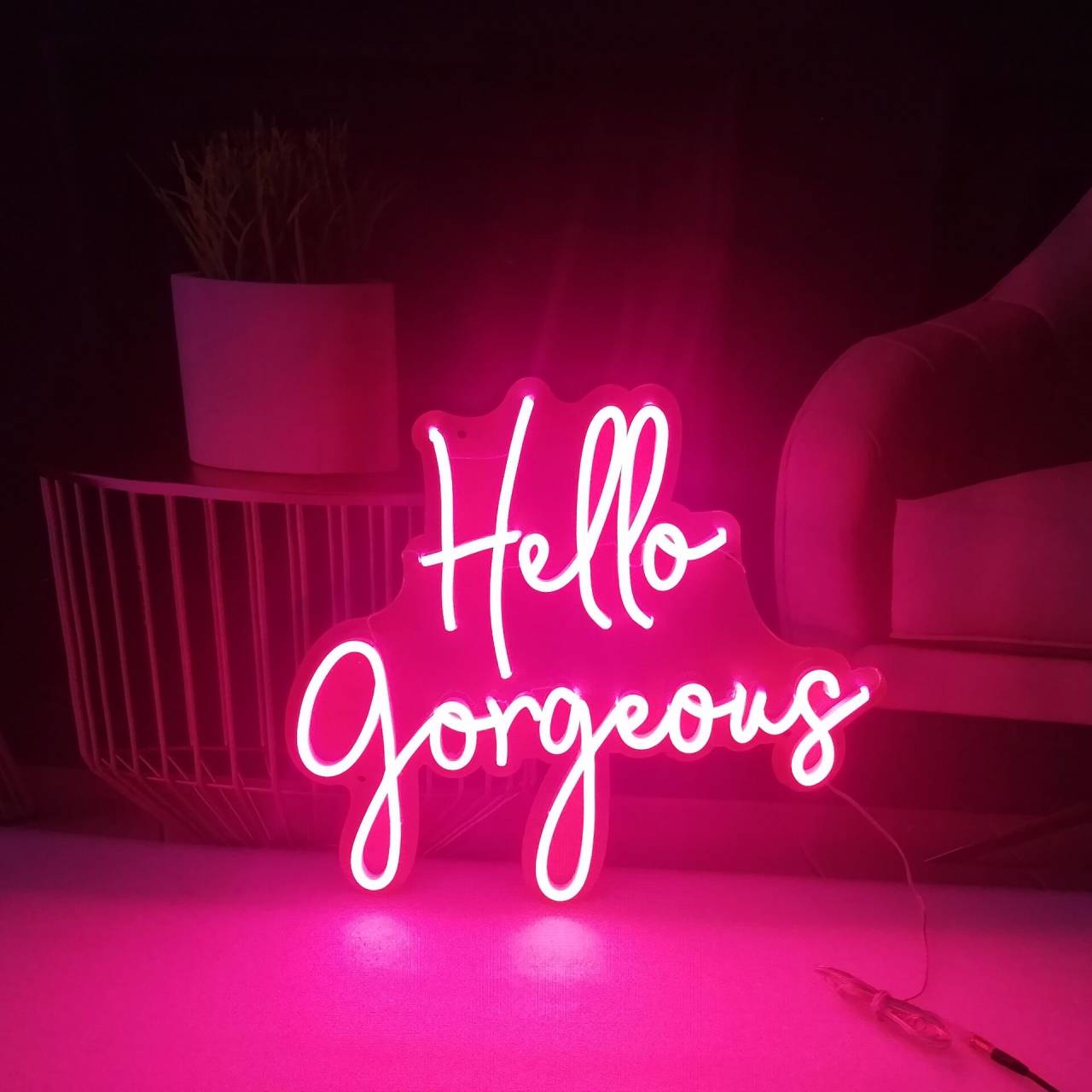 Hello Gorgeous Neon Signs Led Neon Light Beauty Salon Decoration