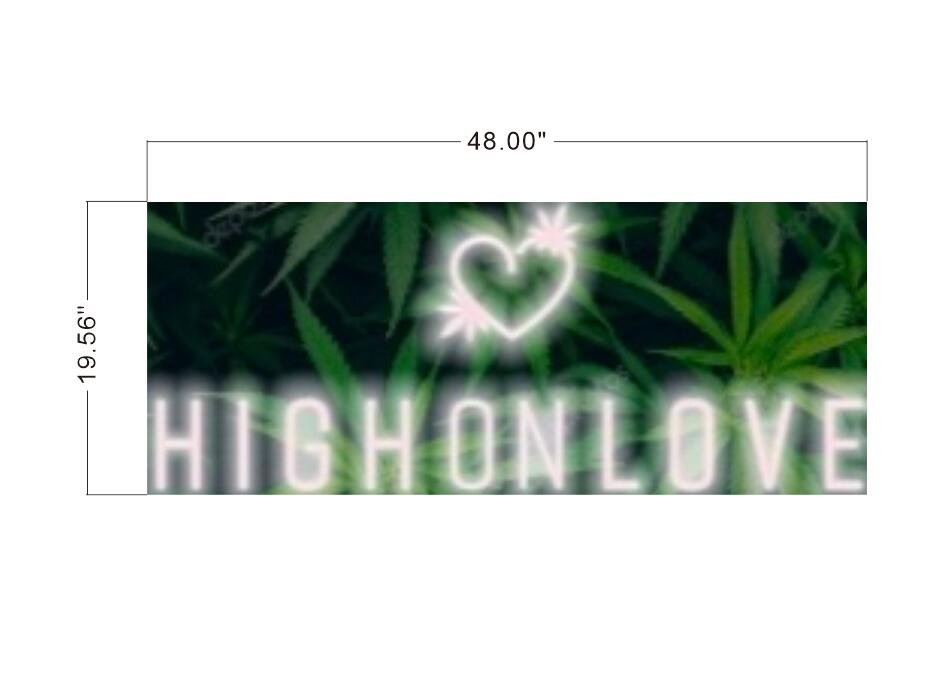 HIGH ON LOVE Neon Sign