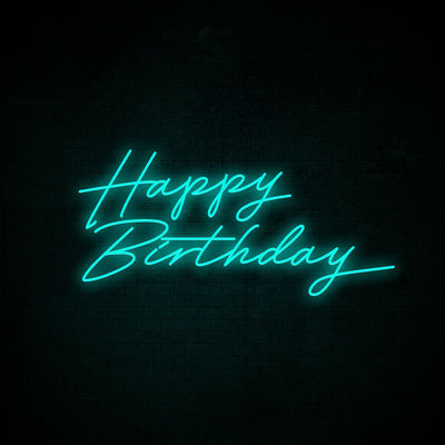 Happy Birthday Neon Sign Tow Line Led Neon Light Party Decoration