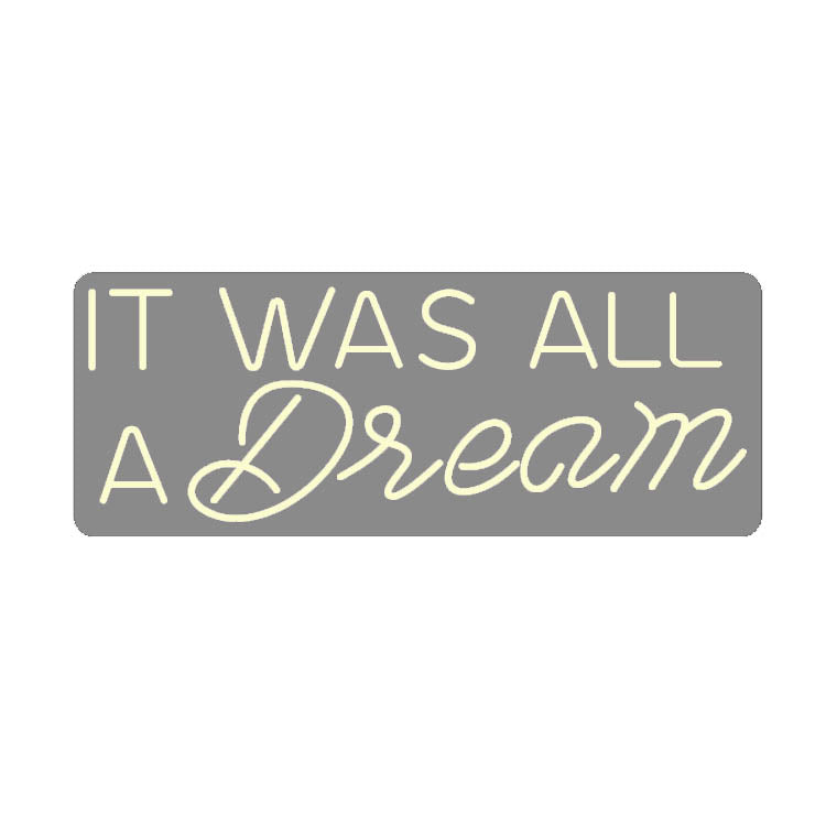 It was all a dream Neon Signs Home Decoration Led Neon Light