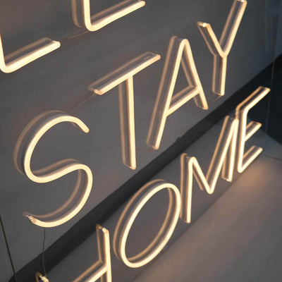 LET'S STAY HOME Neon Signs Led Neon Light Home Decoration
