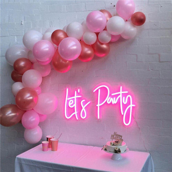 Let's Party Neon Signs Led Neon Light Party Lighting