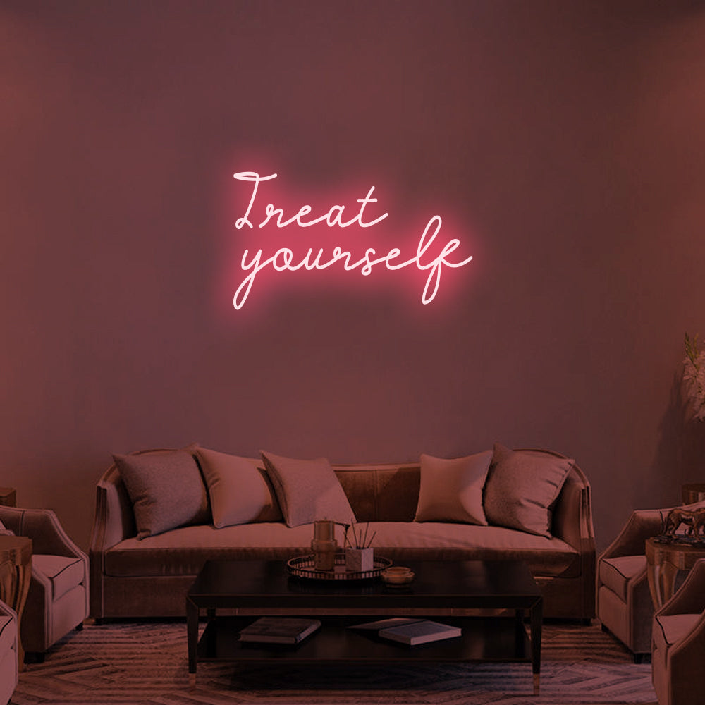 TREAT YOURSELF Neon Signs Led Neon Lighting -2