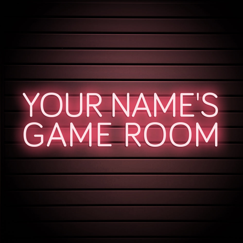 YOUR NAME'S GAME ROOM Neon Signs Custom Game Room Neon Sign
