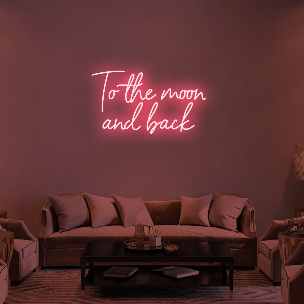 To the moon and back Neon Signs Led Neon Light