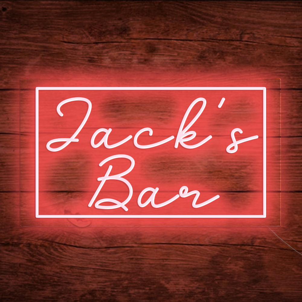 Jack's Bar Neon Signs Led Neon Light Custom Neon Bar Sign with Name