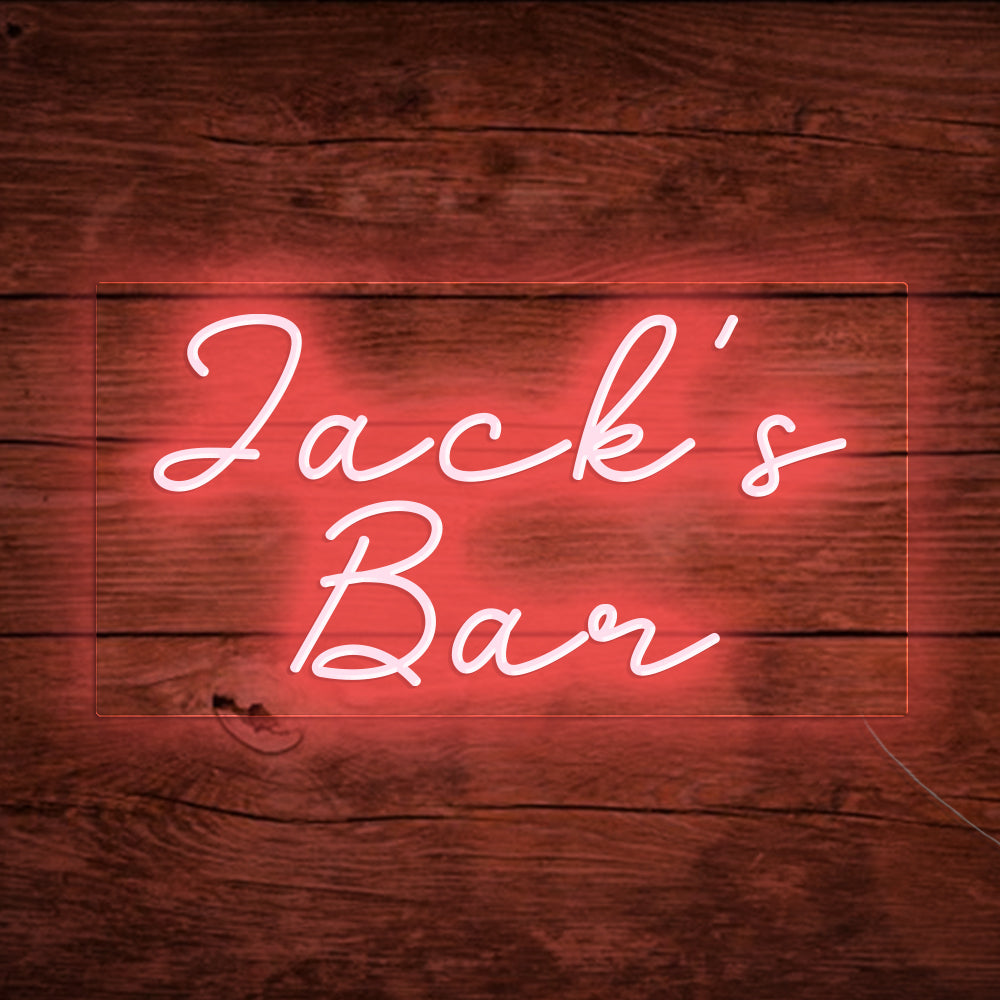 Jack's Bar Neon Signs Led Neon Light Custom NameBar Lighting Sign