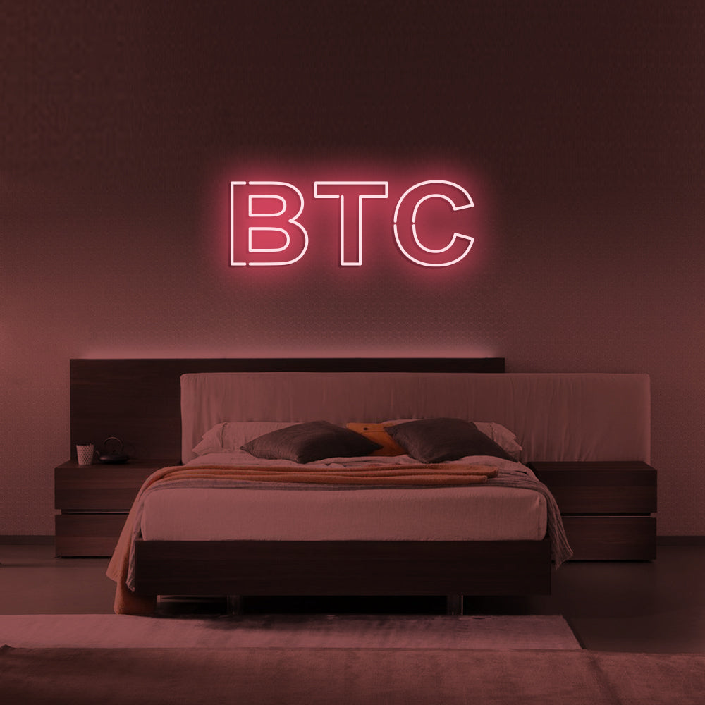 BTC Text Logo Neon Signs Led Neon Lighting