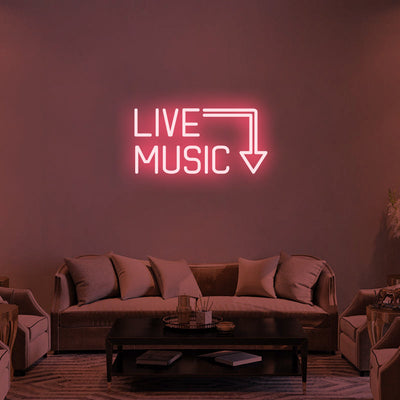 LIVE MUSIC Neon Signs Led Neon Light Bar Lighting Sign