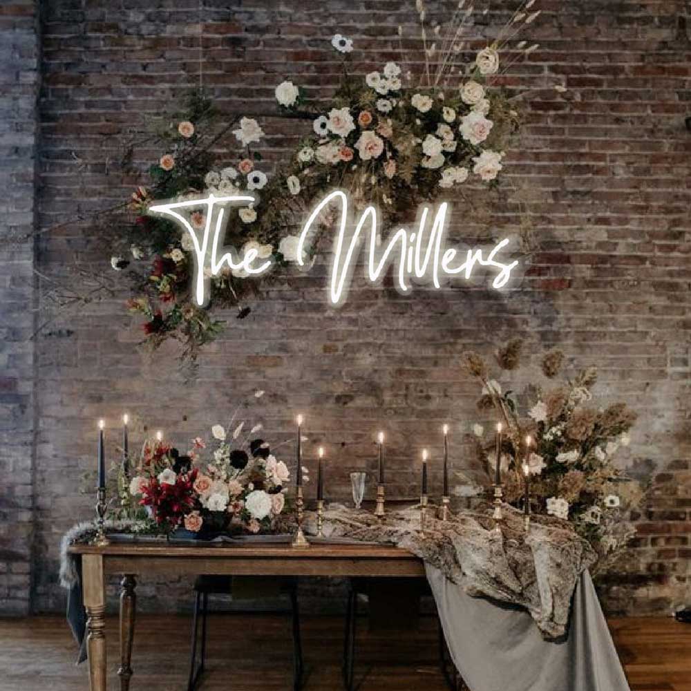 Custom Wedding Neon Sign Family Name Light Sign