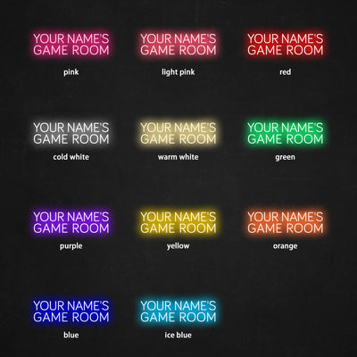 YOUR NAME'S GAME ROOM Neon Signs Custom Game Room Neon Sign