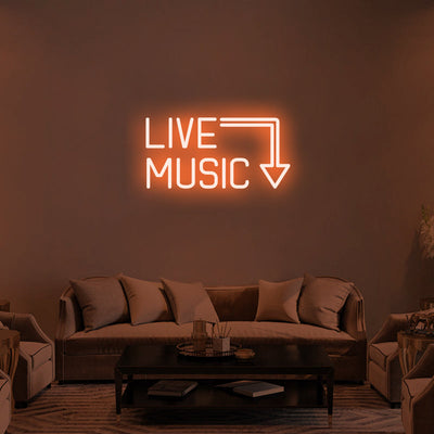 LIVE MUSIC Neon Signs Led Neon Light Bar Lighting Sign