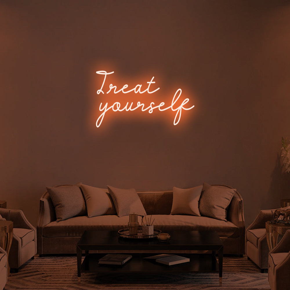 TREAT YOURSELF Neon Signs Led Neon Lighting -2
