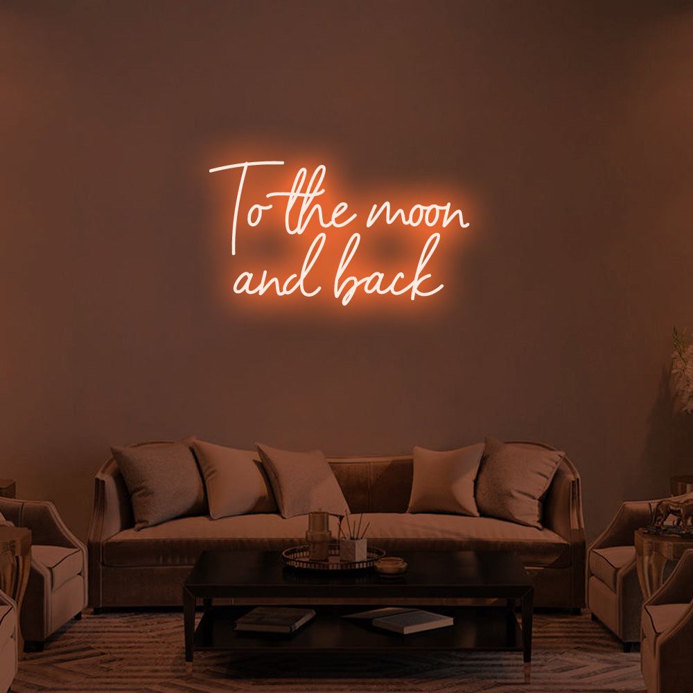 To the moon and back Neon Signs Led Neon Light