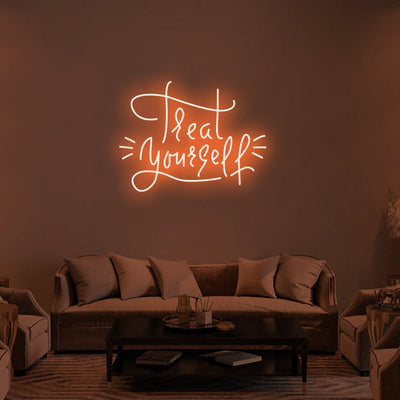 TREAT YOURSELF Neon Signs Led Neon Lighting -1