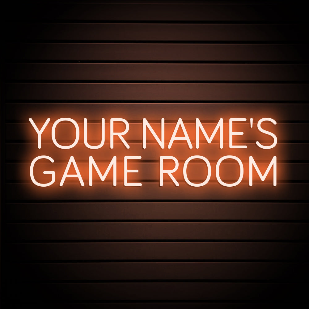 YOUR NAME'S GAME ROOM Neon Signs Custom Game Room Neon Sign
