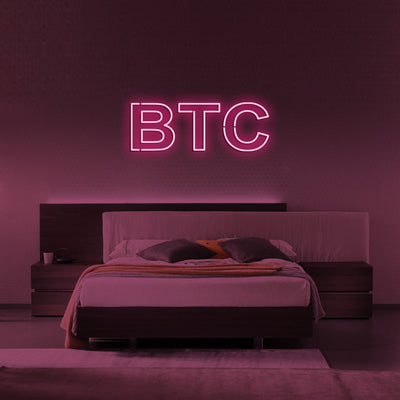 BTC Text Logo Neon Signs Led Neon Lighting