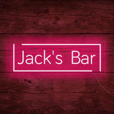 Jack's Bar Neon Signs Led Neon Light Custom Name Bar Lighting Sign