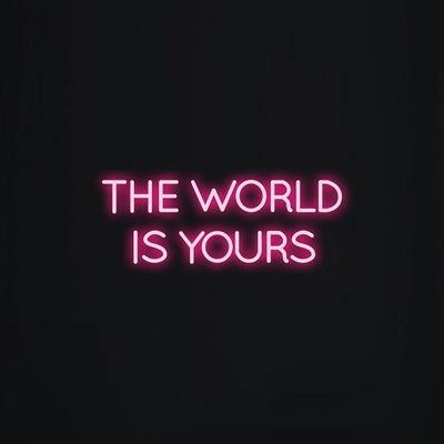 THE WORLD IS YOURS Neon Signs Led Neon Light Bedroom Lighting