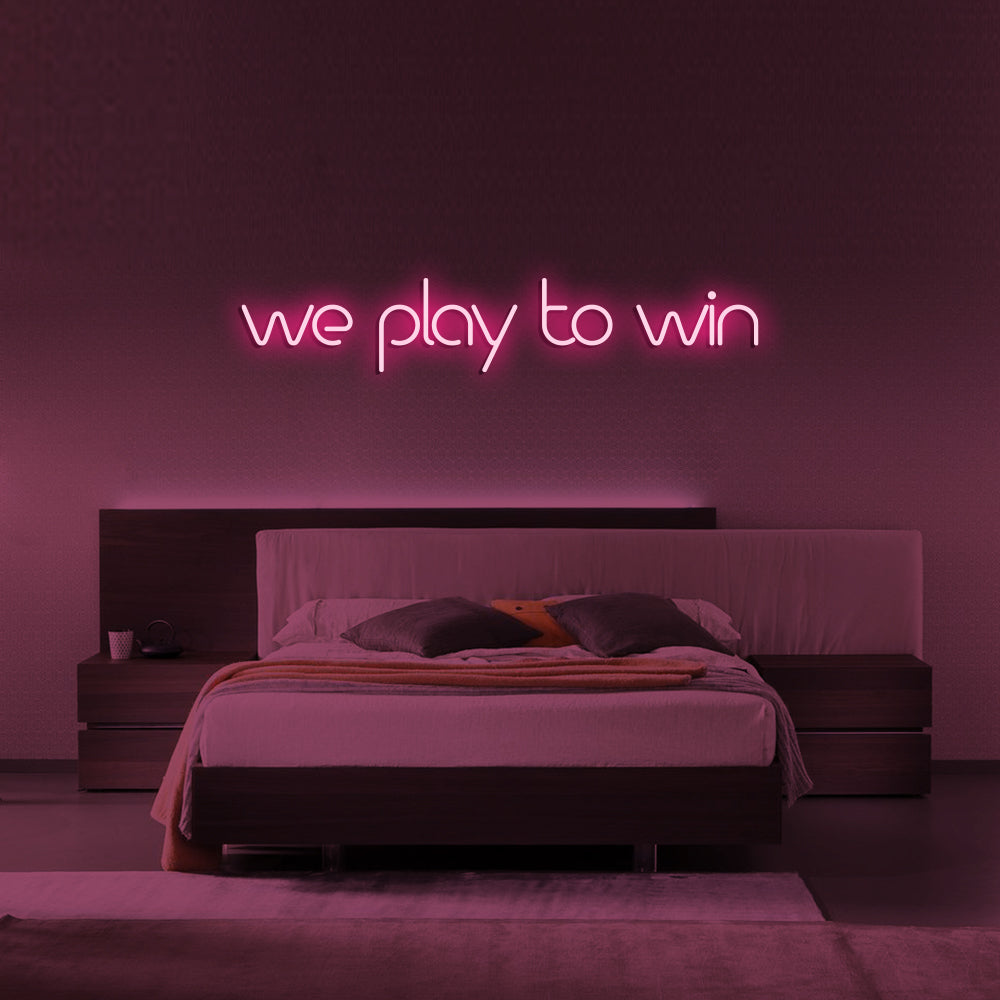 WE PLAY TO WIN Neon Signs Led Neon Lighting