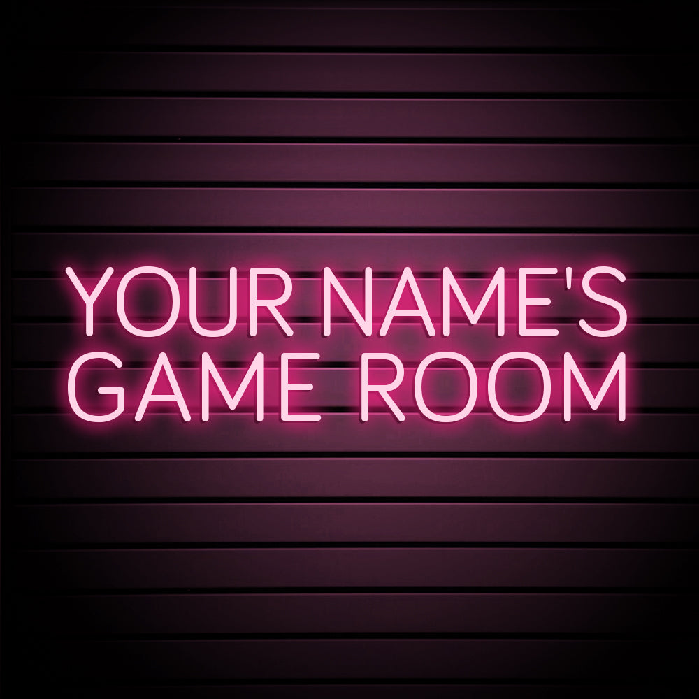YOUR NAME'S GAME ROOM Neon Signs Custom Game Room Neon Sign