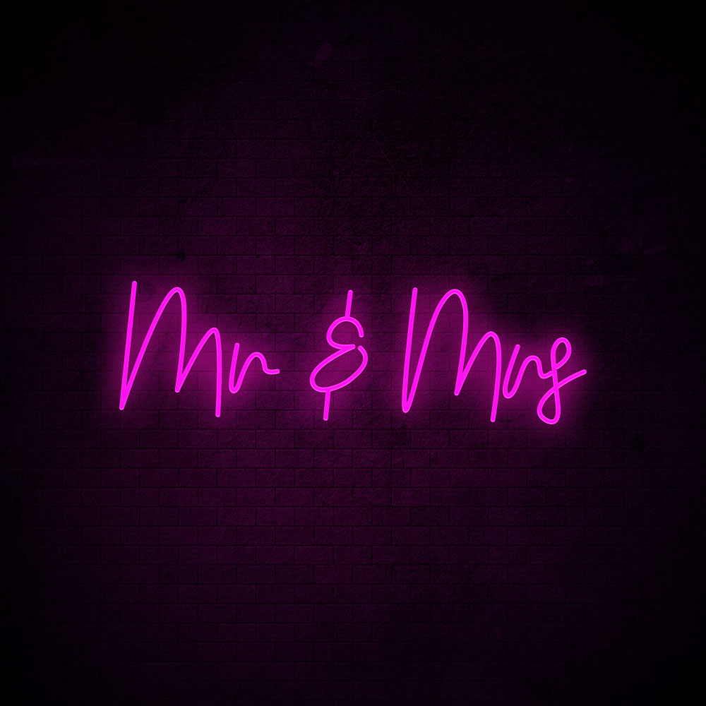 Mr & Mrs Neon Signs Led Neon Light Wedding Party Decoration