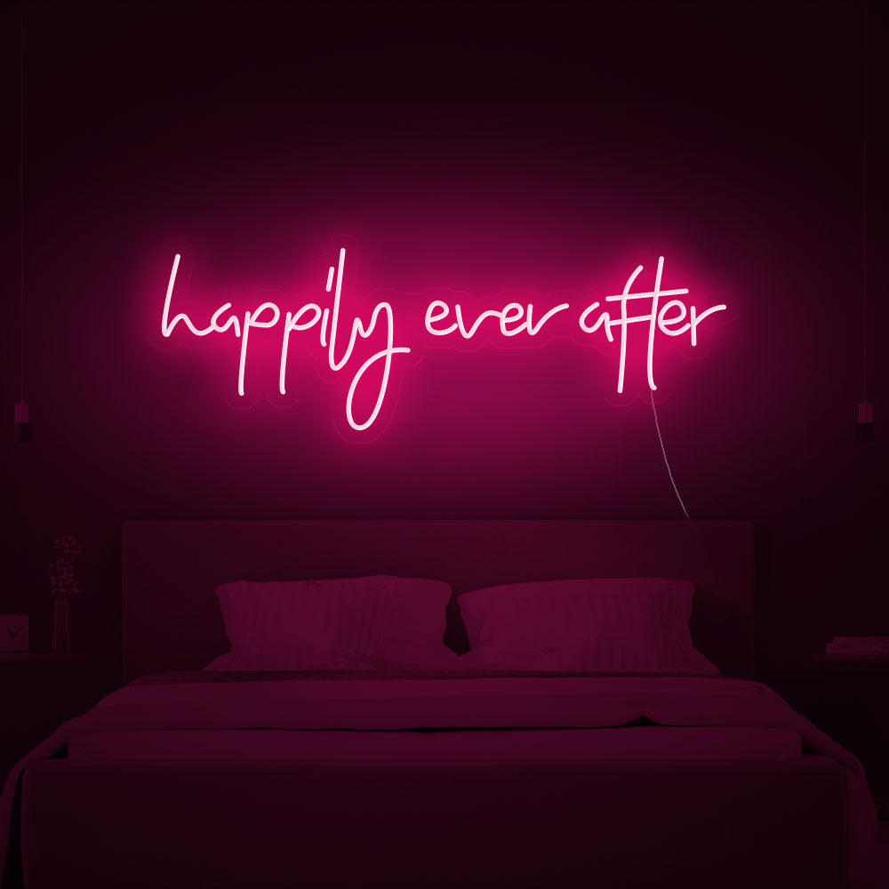 Happily Ever After Neon Sign Wedding Neon Sign Party Wall Hanging
