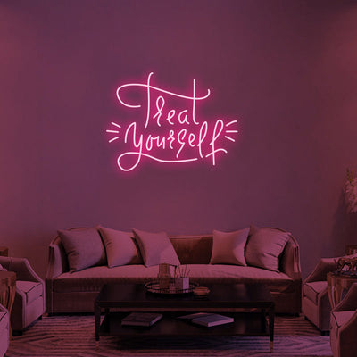TREAT YOURSELF Neon Signs Led Neon Lighting -1