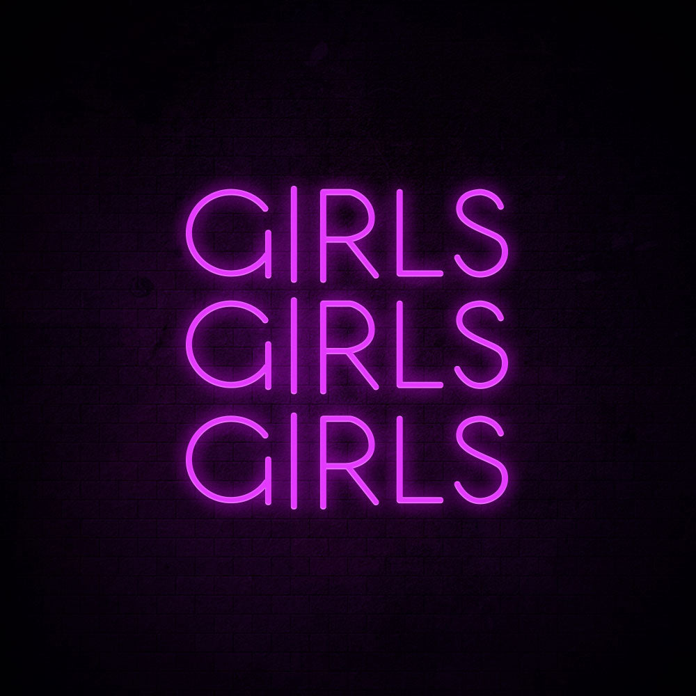 Girls Girls Girls Neon Signs Led Neon Light Room Decoration