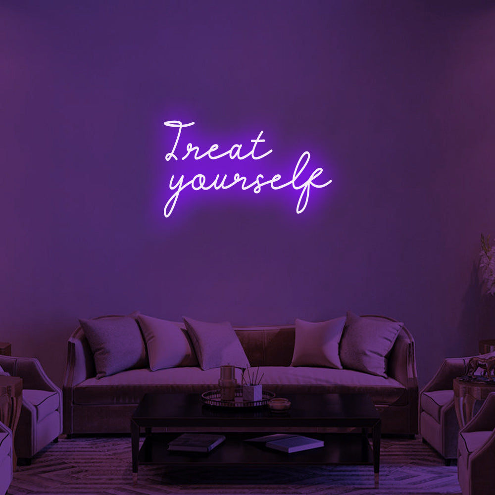TREAT YOURSELF Neon Signs Led Neon Lighting -2