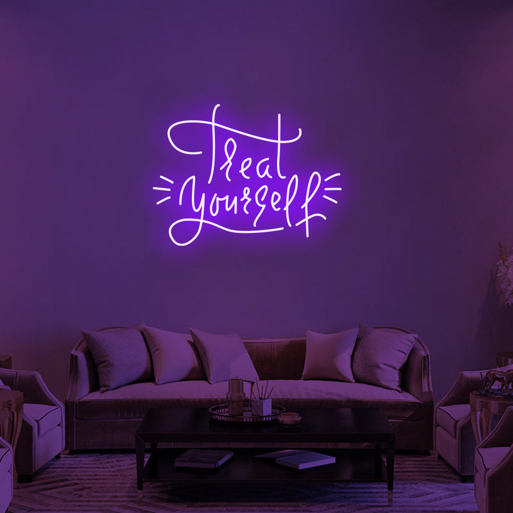 TREAT YOURSELF Neon Signs Led Neon Lighting -1