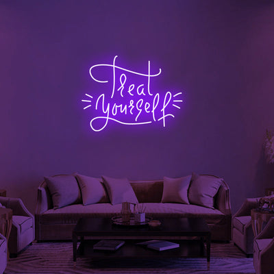 TREAT YOURSELF Neon Signs Led Neon Lighting -1