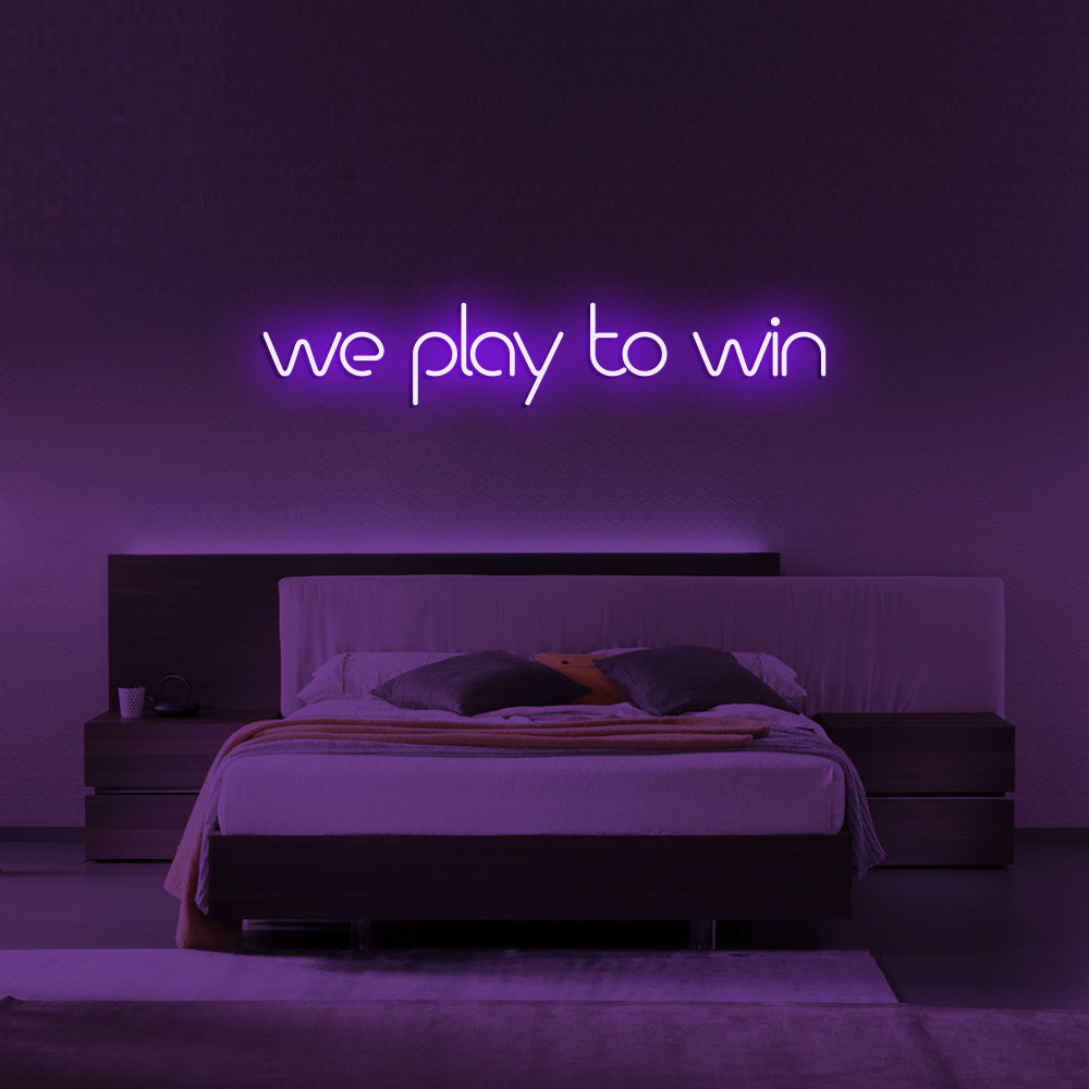 WE PLAY TO WIN Neon Signs Led Neon Lighting