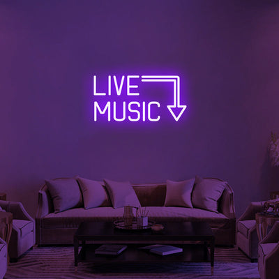 LIVE MUSIC Neon Signs Led Neon Light Bar Lighting Sign