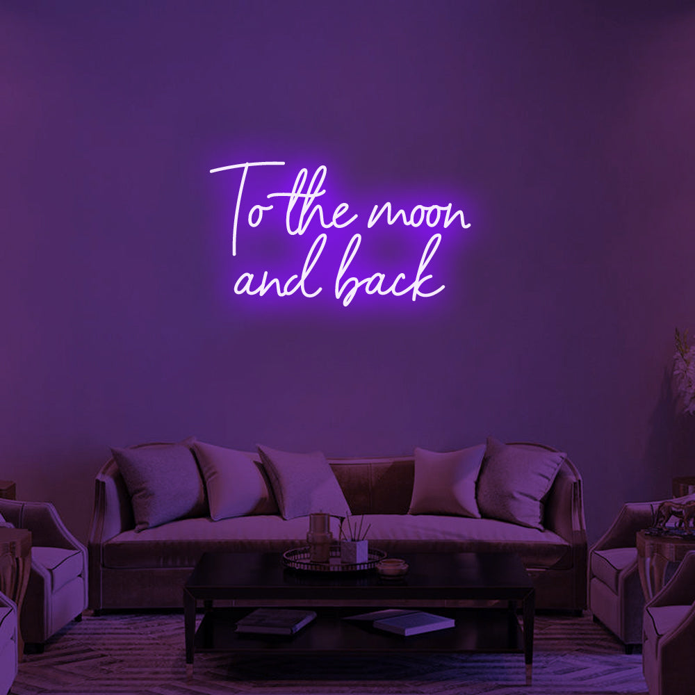 To the moon and back Neon Signs Led Neon Light