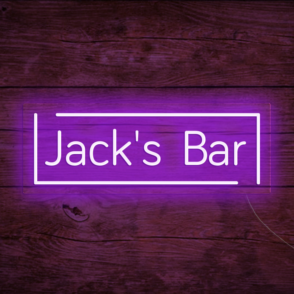 Jack's Bar Neon Signs Led Neon Light Custom Name Bar Lighting Sign