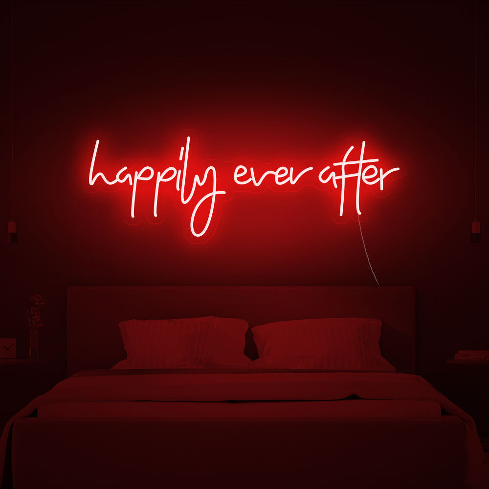 Happily Ever After Neon Sign Wedding Neon Sign Party Wall Hanging